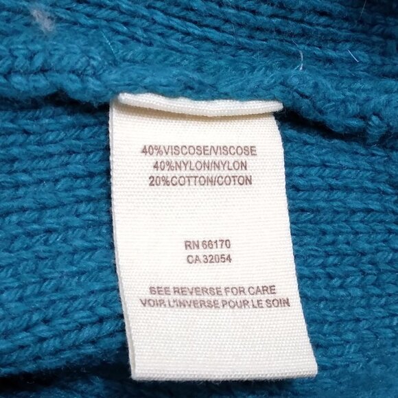Free People | NWT Oversized Cable Pullover Sweater Teal | Size S - Picture 11 of 16